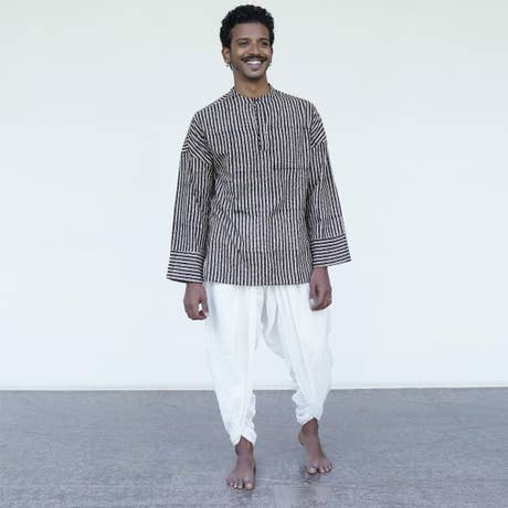 Bagru Handblock Printed Mens Kurta Print 2