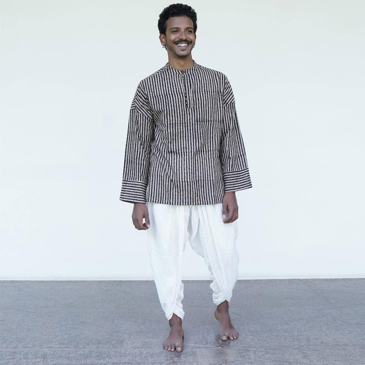 Bagru Handblock Printed Mens Kurta Print 2