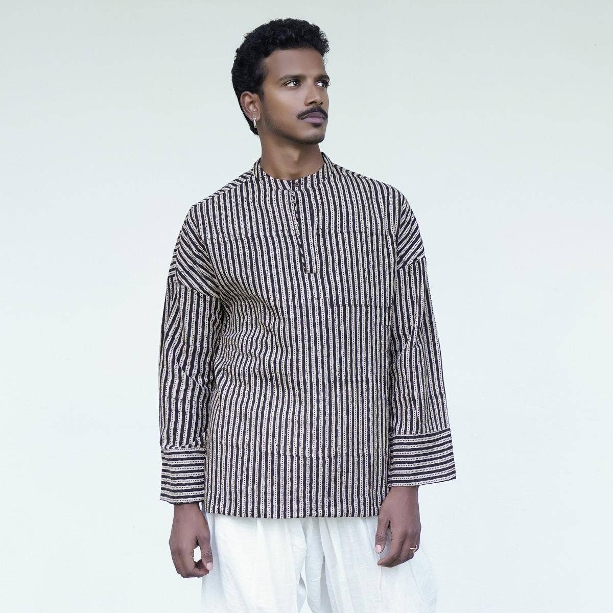 Bagru Handblock Printed Mens Kurta Print 2