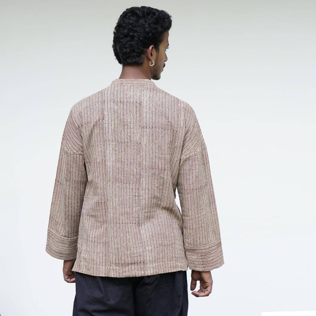 Bagru Handblock Printed Mens Kurta Print 1