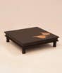 Peepal Leaf Copper Inlay Wooden Table 18''x18''