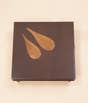 Temple Leaf Copper Inlay Wooden Table 18''x18''