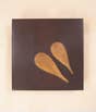 Temple Leaf Copper Inlay Wooden Table 18''x18''