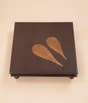 Temple Leaf Copper Inlay Wooden Table 18''x18''