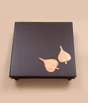 Peepal Leaf Copper Inlay Wooden Table 18''x18''