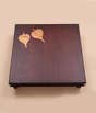 Peepal Leaf Copper Inlay Wooden Table 21''x21''