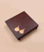 Peepal Leaf Copper Inlay Wooden Table 21''x21''