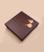 Peepal Leaf Copper Inlay Wooden Table 21''x21''