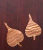 Peepal Leaf Copper Inlay Wooden Table 21''x21''