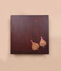 Peepal Leaf Copper Inlay Wooden Table 21''x21''