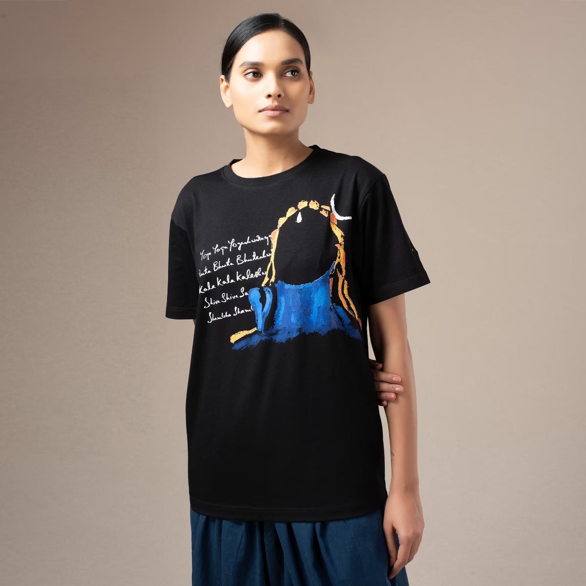 Adiyogi Neelakantha - Unisex Cotton T Shirt With Comfort Stretch