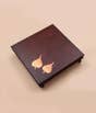 Peepal Leaf Copper Inlay Wooden Table 21''x21''