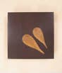 Temple Leaf Copper Inlay Wooden Table 18''x18''