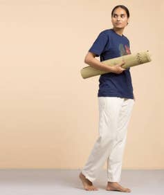 Natural Dyed Organic Cotton Rug Yoga Mat