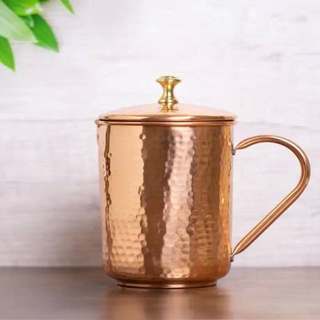 Isha Water Jug - Hammered Copper