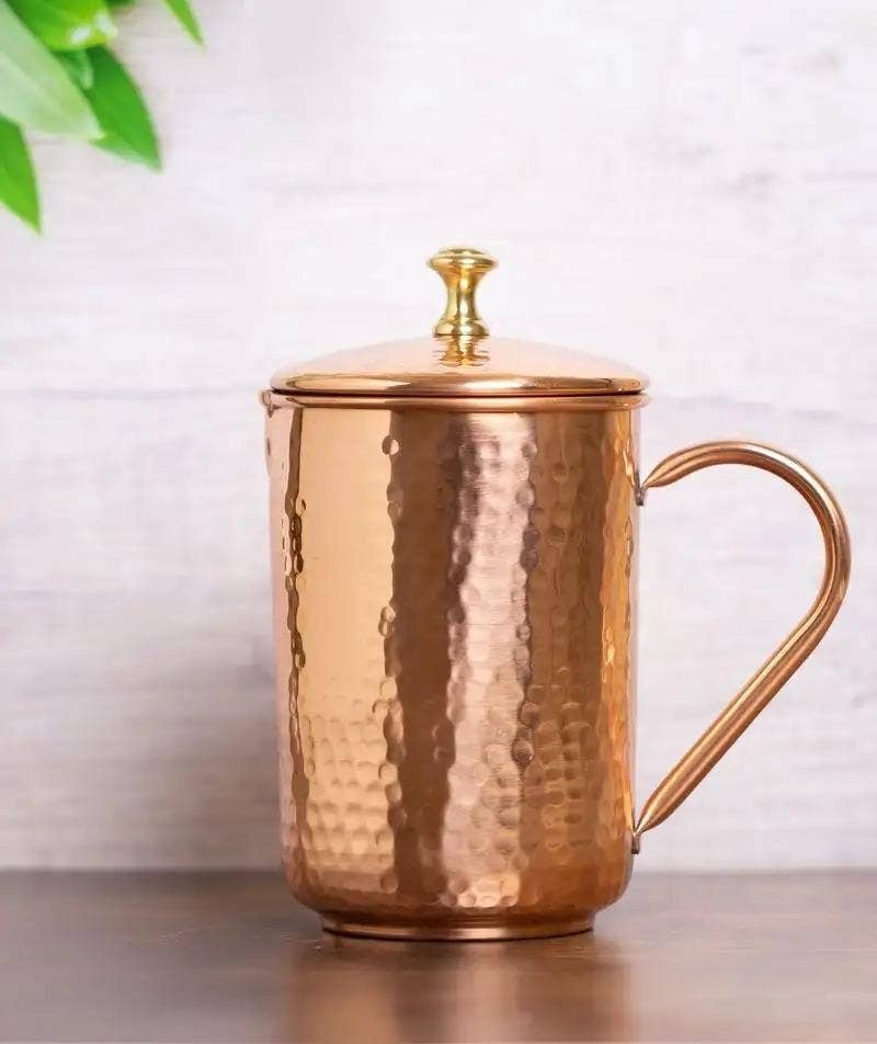 Isha Water Jug - Hammered Copper
