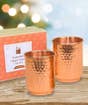 Hammered Copper Glass, Set of 2