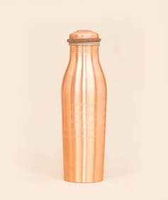 Yogeshwaraya Chant Copper Water Bottle, 32 oz