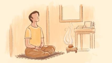Supports Pooja and Meditation