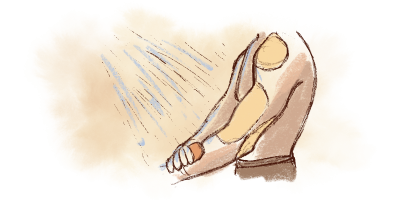 You can wipe away any extra oil with a warm cloth